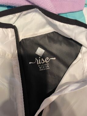 LuLaRoe Rise Jacket in White and Black